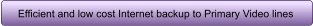 Efficient and low cost Internet backup to Primary Video lines